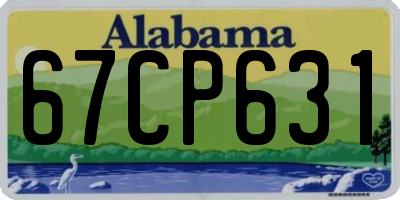 AL license plate 67CP631