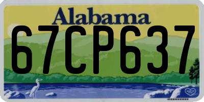AL license plate 67CP637