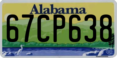 AL license plate 67CP638