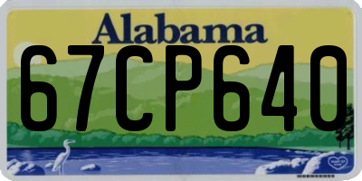 AL license plate 67CP640