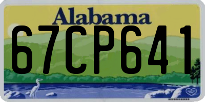 AL license plate 67CP641