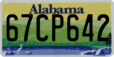 AL license plate 67CP642