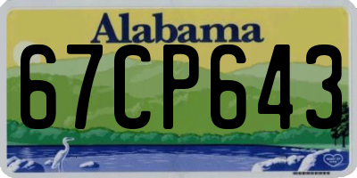 AL license plate 67CP643