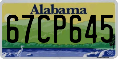 AL license plate 67CP645