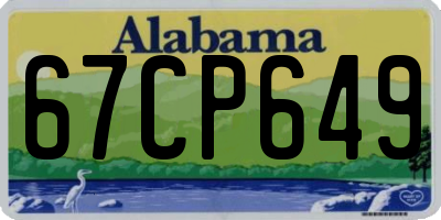 AL license plate 67CP649
