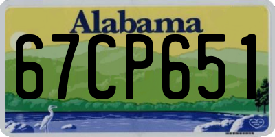 AL license plate 67CP651