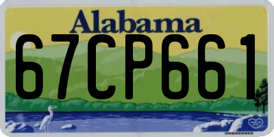 AL license plate 67CP661