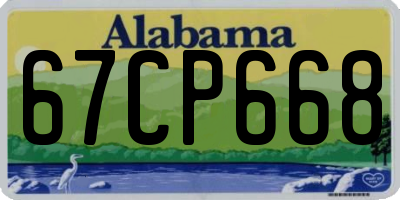 AL license plate 67CP668