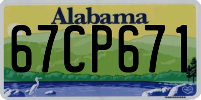 AL license plate 67CP671