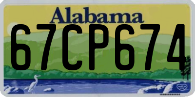 AL license plate 67CP674