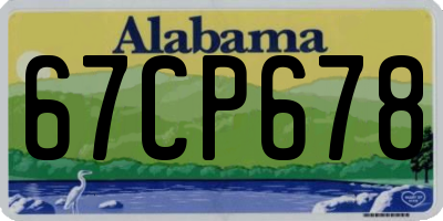 AL license plate 67CP678