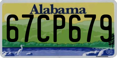 AL license plate 67CP679