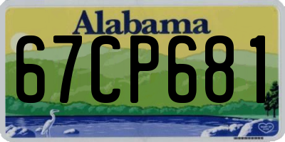AL license plate 67CP681