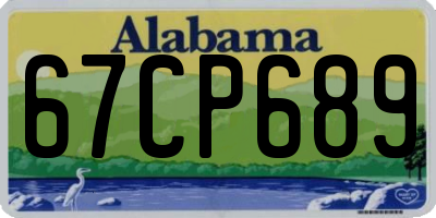AL license plate 67CP689