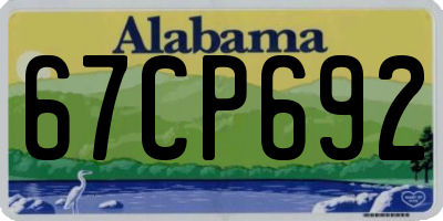 AL license plate 67CP692