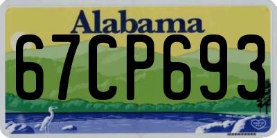 AL license plate 67CP693