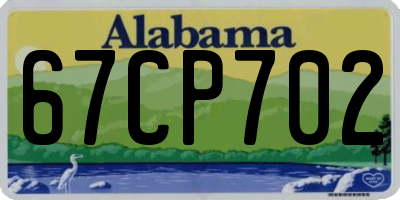 AL license plate 67CP702