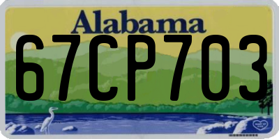 AL license plate 67CP703