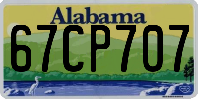 AL license plate 67CP707