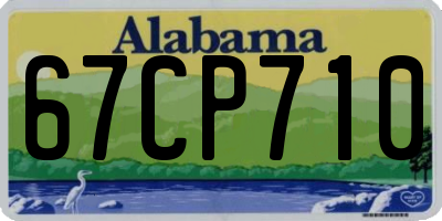 AL license plate 67CP710
