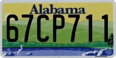 AL license plate 67CP711