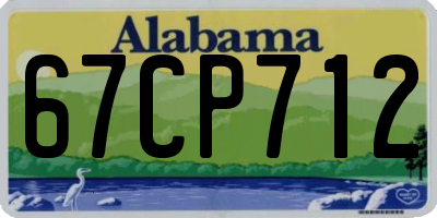 AL license plate 67CP712