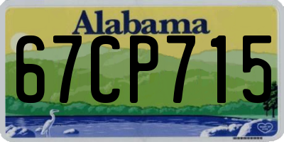 AL license plate 67CP715