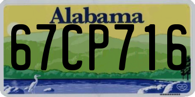 AL license plate 67CP716