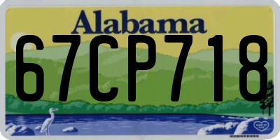 AL license plate 67CP718