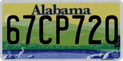 AL license plate 67CP720