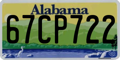 AL license plate 67CP722