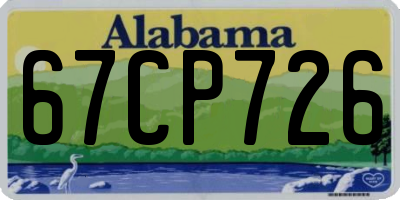 AL license plate 67CP726