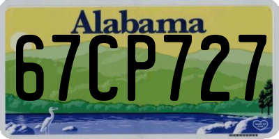 AL license plate 67CP727