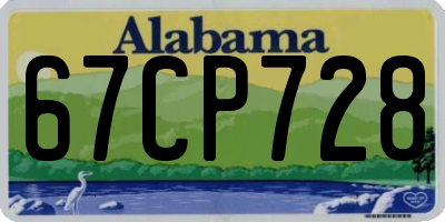 AL license plate 67CP728