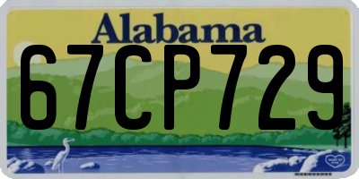 AL license plate 67CP729