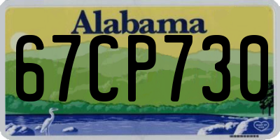 AL license plate 67CP730