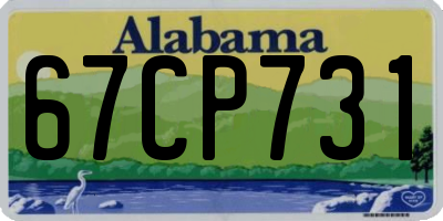 AL license plate 67CP731