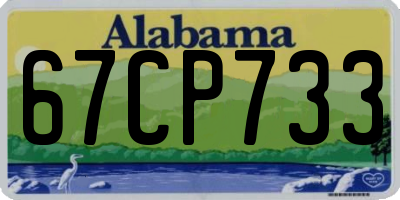 AL license plate 67CP733
