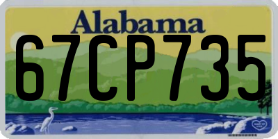 AL license plate 67CP735