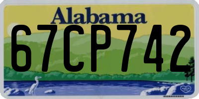 AL license plate 67CP742