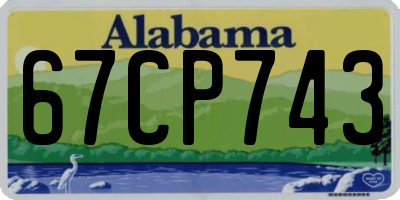 AL license plate 67CP743