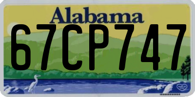 AL license plate 67CP747