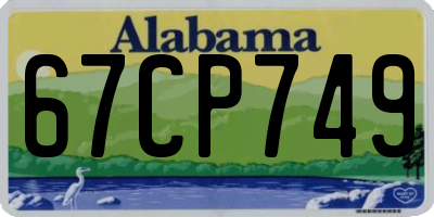 AL license plate 67CP749