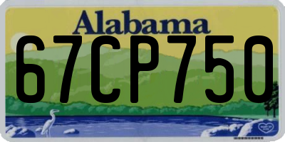 AL license plate 67CP750