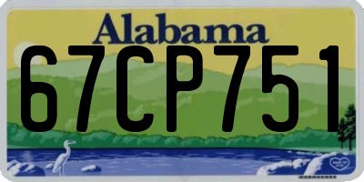 AL license plate 67CP751