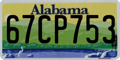 AL license plate 67CP753