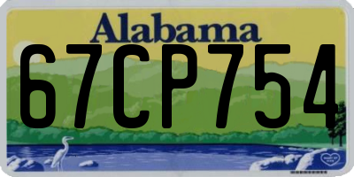 AL license plate 67CP754