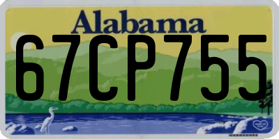 AL license plate 67CP755