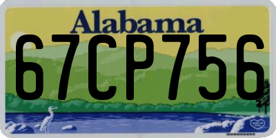 AL license plate 67CP756