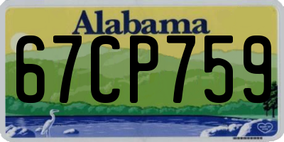 AL license plate 67CP759